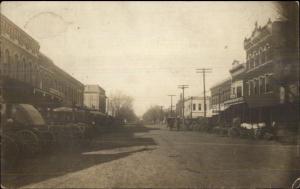 Great Street Scene ET Carlson Aledo IL c1910 Real Photo Postcard