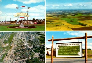 Canada British Columbia Dawson Creek Mile 0 Alaska Highway Multi View