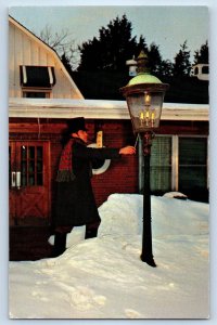 c1960 Genoa City Wisconsin WI Postcard Honey Bear Farm Twilight Lamp Lighting