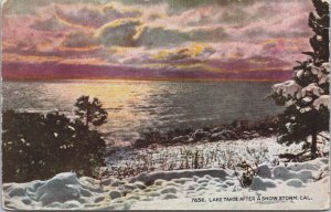 Lake Tahoe After A Snow Storm California Vintage Postcard C186