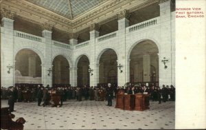 Chicago IL First National Bank Interior c1910 Postcard