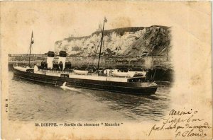 CPA AK Sortie du Steamer Manche - Dieppe SHIPS (911145)