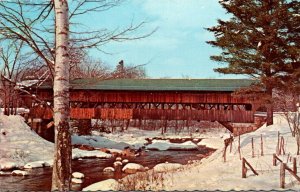 New Hampshire Jackson Covered Bridge In Winter