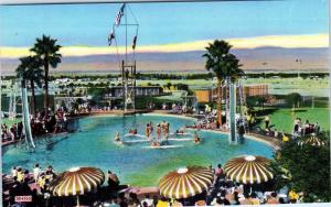 PALM DESERT, CA  California  SHADOW MOUNTAIN Club Pool c1950s Roadside  Postcard