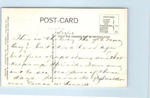 REDDING, CA California~ Working GOLD DREDGER on River Hand Colored 1908 Postcard