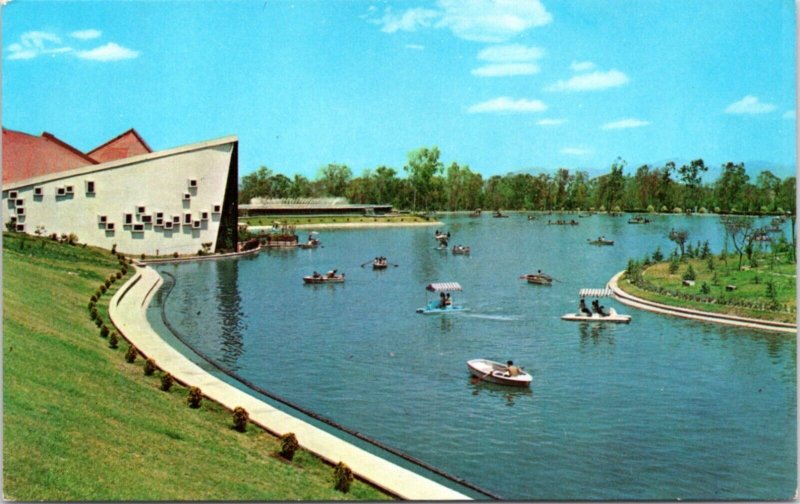Postcard Mexico Chapultepec Lake at Chapultepec Park in Mexico City