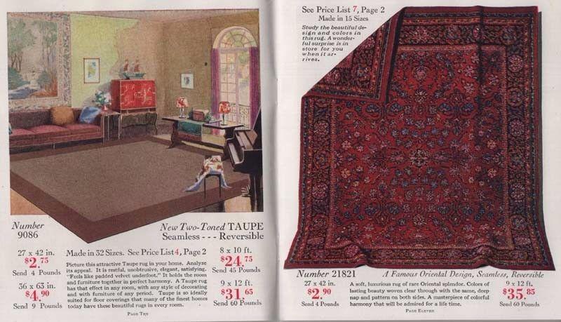 Early Catalog of OLSON DUO-VELVETY RUGS