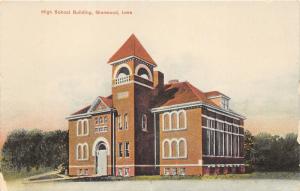 Glenwood Iowa~High School Building~Arched Windows-Entrance~c1910 Postcard