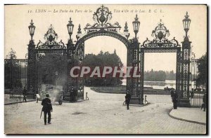 Postcard Old Lyon's Gate Park Tete d & # 39Or and Lake