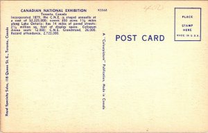 Horticultural Building Canadian National Exhibit Toronto Canada Nigth Postcard 