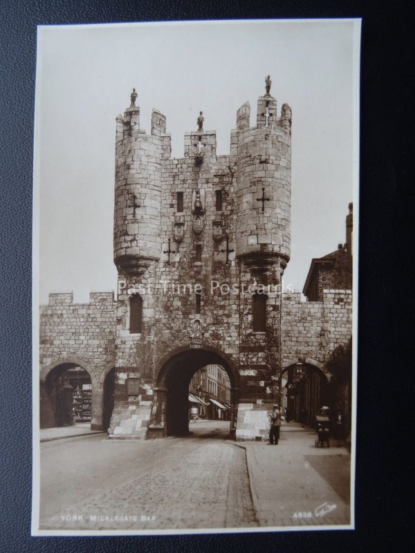 YORK Micklegate Bar - Old RP Postcard by Walter Scott 4838