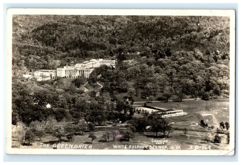 Greenbrier Hotel White Sulphur Springs WV Real Photo RPPC Postcard (CS7)