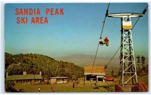 ALBUQUERQUE, NM New Mexico ~ SANDIA CREST SKI LIFT c1950s Postcard