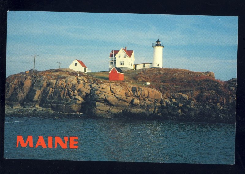 York, Maine/ME Postcard,  Nubble Light/Lighthouse, Cape Neddick