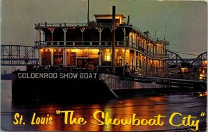 Vtg St Louis Missouri MO The Goldenrod Showboat 1960s Chrome Postcard