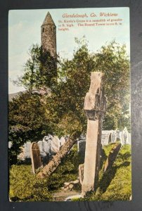 Vintage The Round Tower Glendalough Wicklow Ireland Real Picture Postcard RPPC