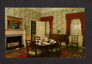 ME Dining Room Fireplace Clock Henry Knox Montpelier Thomaston Maine Postcard