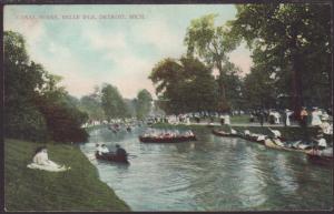 Canal Scene,Belle Isle,Detroit,MI Postcard