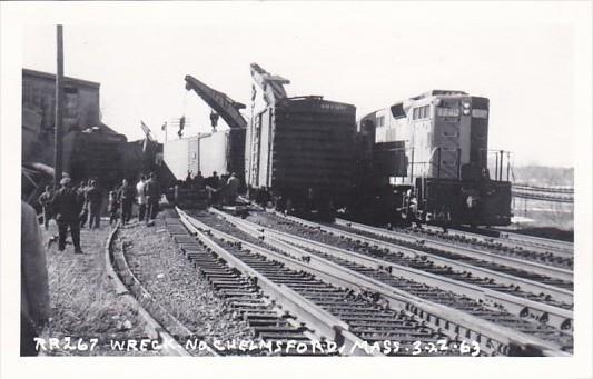 Train Wreck Chelmsford Massachusetts 27 March 1963 Real Photo