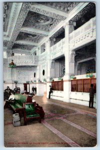 c1910's Interior Of Union Depot Passengers Lounge Seattle Washington WA Postcard