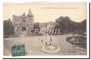 Le Mans Old Postcard Square prefecture (partial view)