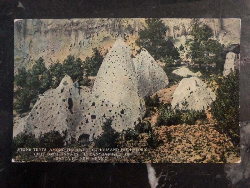 Mint USA RPPC Postcard Stone Tents In The Canyons West Of Santa Fe New Mexico