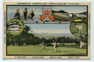 Beautiful New Brunswick Canada Tourist Bureau advertising postcard