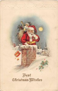F96/ Santa Claus Christmas Postcard c10 Washington D.C. Chimney 22