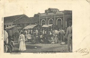 brazil, JABOATÃO, Pernambuco, Barraca de uma Feira, Market (1905) Postcard