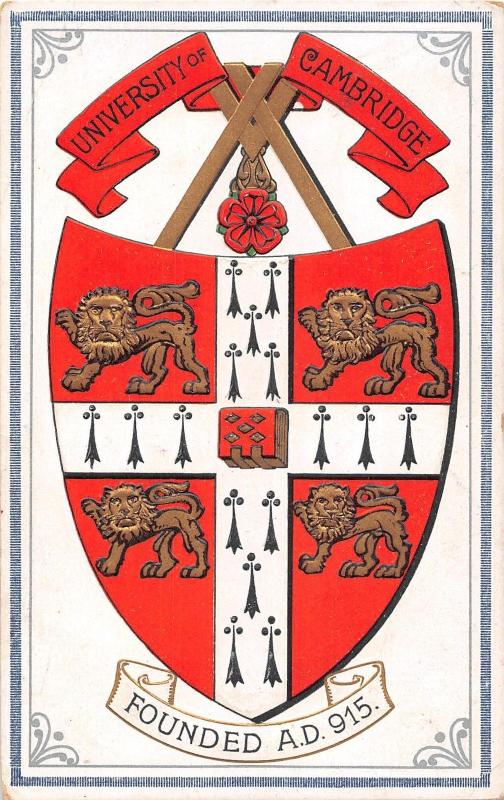 uk38141 university cambridge  real photo uk lot 15 uk heraldic coat of arms