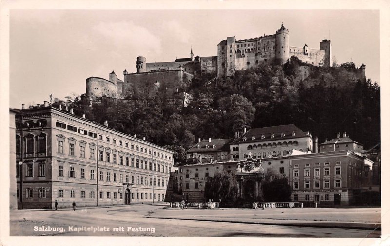 Kapitelplatz mit Festung Salzburg Austria Unused 