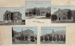 J31/ Missoula Montana Postcard c1910 5View University of Montana Halls 57