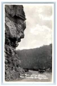 Old Man Of The Canyon Car Gauley Bridge West Virginia WV RPPC Photo Postcard 