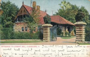 Entrance to Forest Hill - Cleveland, Ohio - pm 1906 - UDB