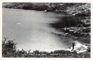 F1/ Trinity Alps California Postcard Real Photo RPPC c50s Fisging Lake 4