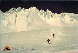 1984 Heli Skiers Ski Canada Banff Postcard Canadian Rockies
