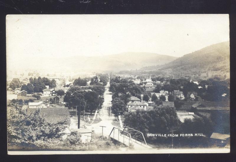 RPPC NOXVILLE FROM FORKS HILL BIRDSEYE VIEW VINTAGE REAL PHOTO POSTCARD