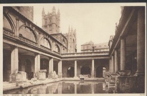 Somerset Postcard - Bath - Roman Bath & Abbey   A1859