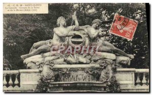 Postcard Old Saint Cloud Group Cascade Seine and Marne