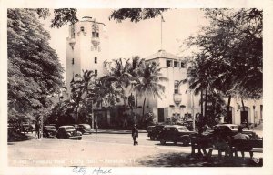 RPPC HONOLULU HALE CITY HALL HONOLULU HAWAII REAL PHOTO POSTCARD (c. 1940s)