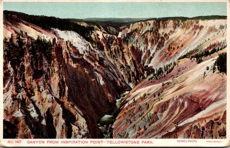 Yellowstone National Park Canyon From Inspiration Point Haynes Photo