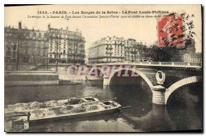 Postcard Old Paris The Banks of the Seine Pont Louis Philippe