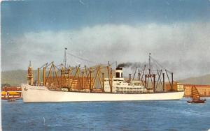 Hong Kong Harbor, SS Pacific Transport Freighter Ship 1965 