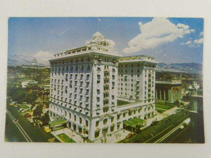 Hotel Utah Salt Lake City Unposted Written On Chrome Vintage Postcard