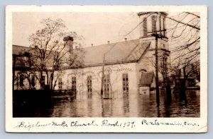 J99/ Portsmouth Ohio RPPC Postcard c1937 Bigelow M.E. Church Flood 374