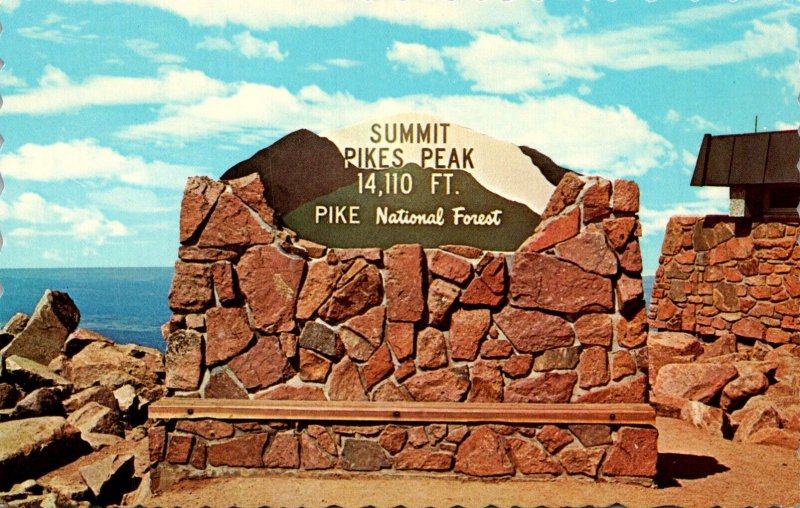 Colorado Colorado Springs Pikes Peak Summit Marker