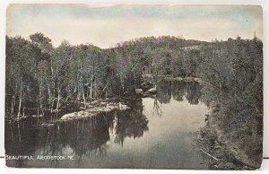 Aroostook Maine Beautiful Picturesque Hand Colored Photo Postcard F1