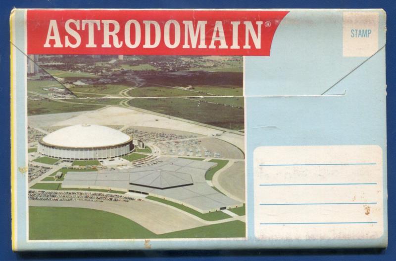 The Astrodome Houston Texas chrome postcard folder