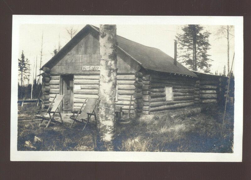 RPPC OTTER LODGE REELFOOT LAKE TENNESSEE LOG CABIN VINTAGE REAL PHOTO POSTCARD