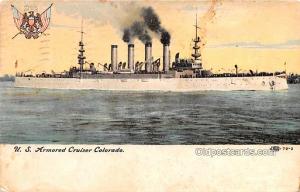 US Armored Cruiser Colorado Military Battleship 1909 